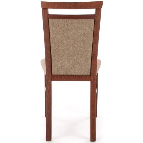 Szczegółowe zdjęcie nr 7 produktu Klasyczne krzesło tapicerowane ciemny orzech + jasny brąz - Kensa 5X