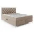 Beżowe tapicerowane welurem łóżko 5 rozmiarów - Lunavello 4X