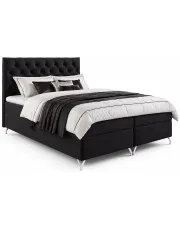 Czarne łóżko kontynentalne 5 rozmiarów - Lunavello 4X w sklepie Edinos.pl