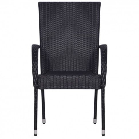 czarne krzesło ogrodowe nelly