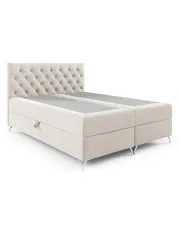 Kremowe nowoczesne lóżko kontynentalne 5 rozmiarów - Lunavello 4X w sklepie Edinos.pl