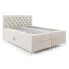 Kremowe nowoczesne lóżko kontynentalne 5 rozmiarów - Lunavello 4X