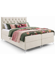 Kremowe nowoczesne lóżko kontynentalne 5 rozmiarów - Lunavello 4X w sklepie Edinos.pl