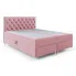 Różowe welurowe łóżko kontynentalne 5 rozmiarów - Lunavello 4X