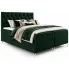 Ciemnozielone tapicerowane welurem łóżko 5 rozmiarów - Lunavello 4X