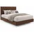 Brązowe pikowane łóżko kontynentalne 5 rozmiarów - Lunavello 4X