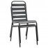 Szczegółowe zdjęcie nr 8 produktu Zestaw metalowych krzeseł ogrodowych Mantar - szary