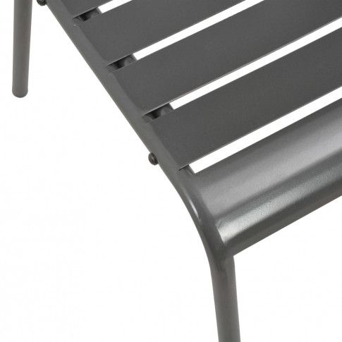 Szczegółowe zdjęcie nr 7 produktu Zestaw metalowych krzeseł ogrodowych Mantar - szary