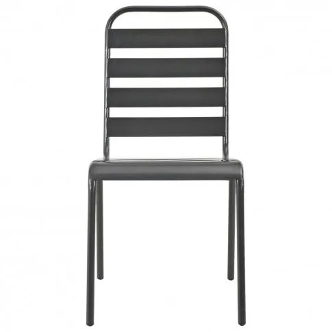 Szczegółowe zdjęcie nr 6 produktu Zestaw metalowych krzeseł ogrodowych Mantar - szary