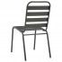 Szczegółowe zdjęcie nr 4 produktu Zestaw metalowych krzeseł ogrodowych Mantar - szary
