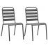 Zdjęcie produktu Zestaw metalowych krzeseł ogrodowych Mantar - szary.