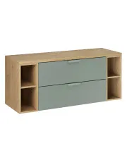 Zielona wisząca szafka pod umywalkę z szufladami - Verdessa 9X w sklepie Edinos.pl