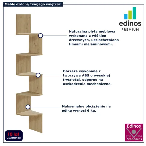 infografika szafki naroznej dab  artisan Goldora