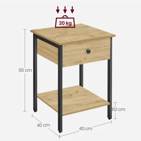 wymiary szafki nocnej Idako