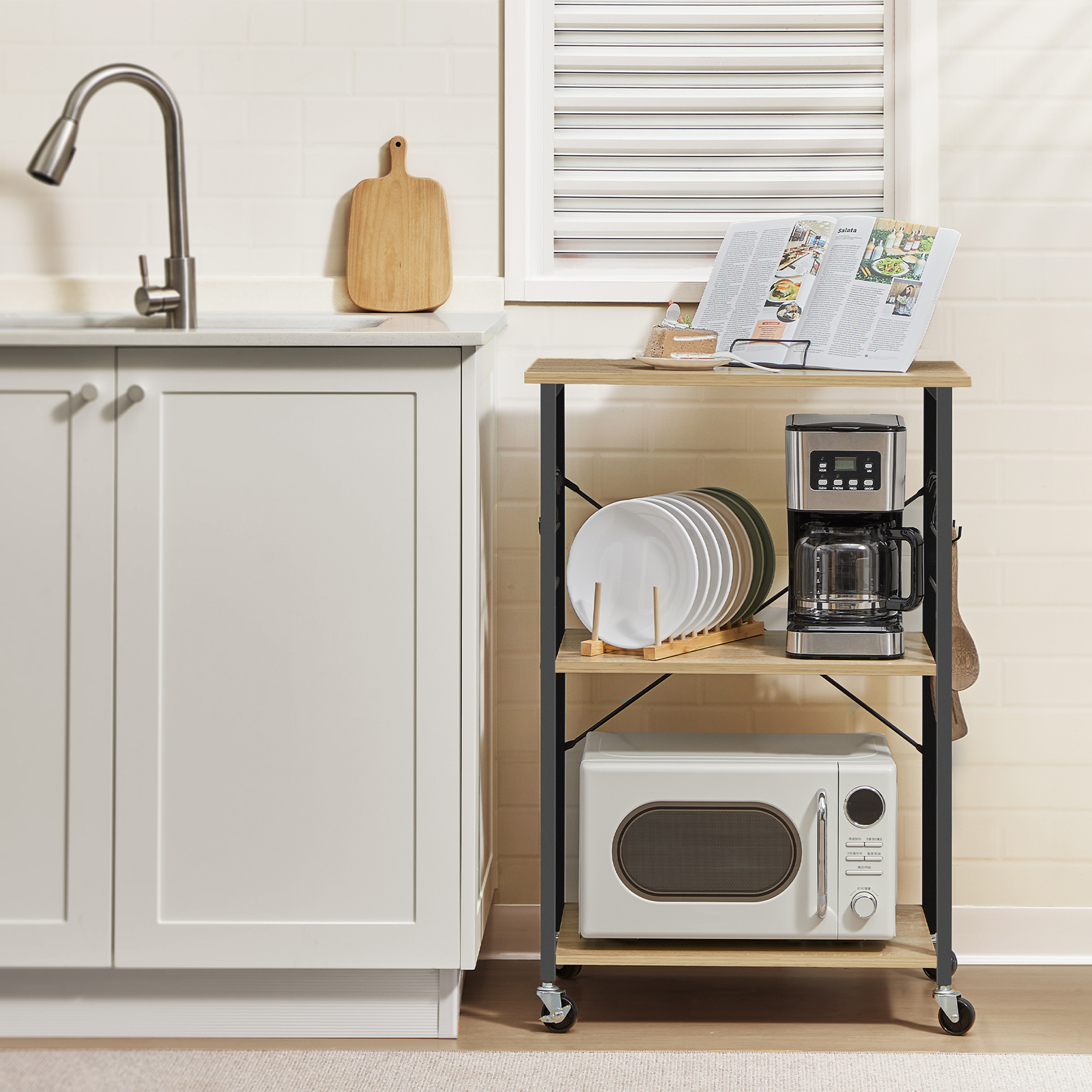 Aranżacja kuchni z wózkiem