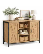Komoda z półkami dąb artisan w stylu loft - Hevo w sklepie Edinos.pl