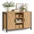 Komoda z półkami dąb artisan w stylu loft - Hevo