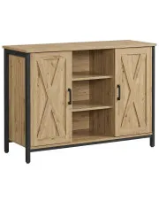 Komoda z półkami dąb artisan w stylu loft - Hevo w sklepie Edinos.pl