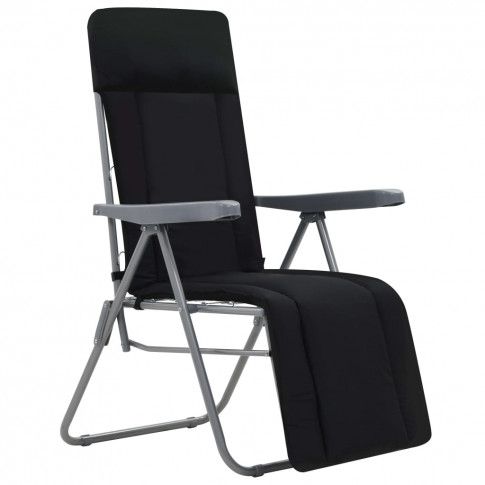 Czarne składane krzesło ogrodowe Noel