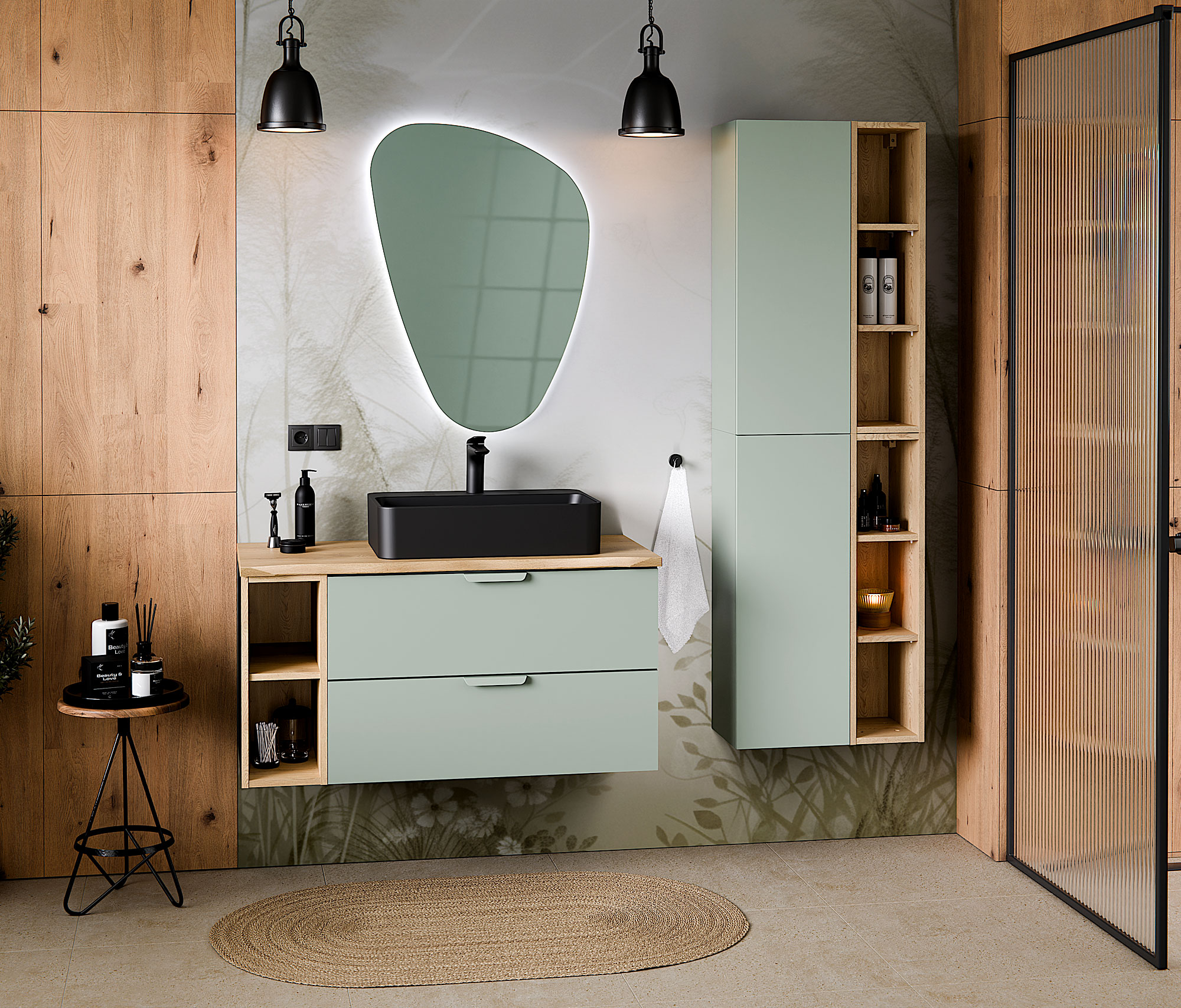 Aranżacja łazienki z kolekcją mebli łazienkowych Verdessa 