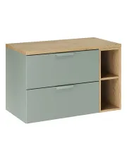 Zielona szafka łazienkowa pod umywalkę nablatową - Verdessa 13X w sklepie Edinos.pl