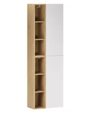 Biały półodkryty słupek łazienkowy - Verdessa 5X w sklepie Edinos.pl