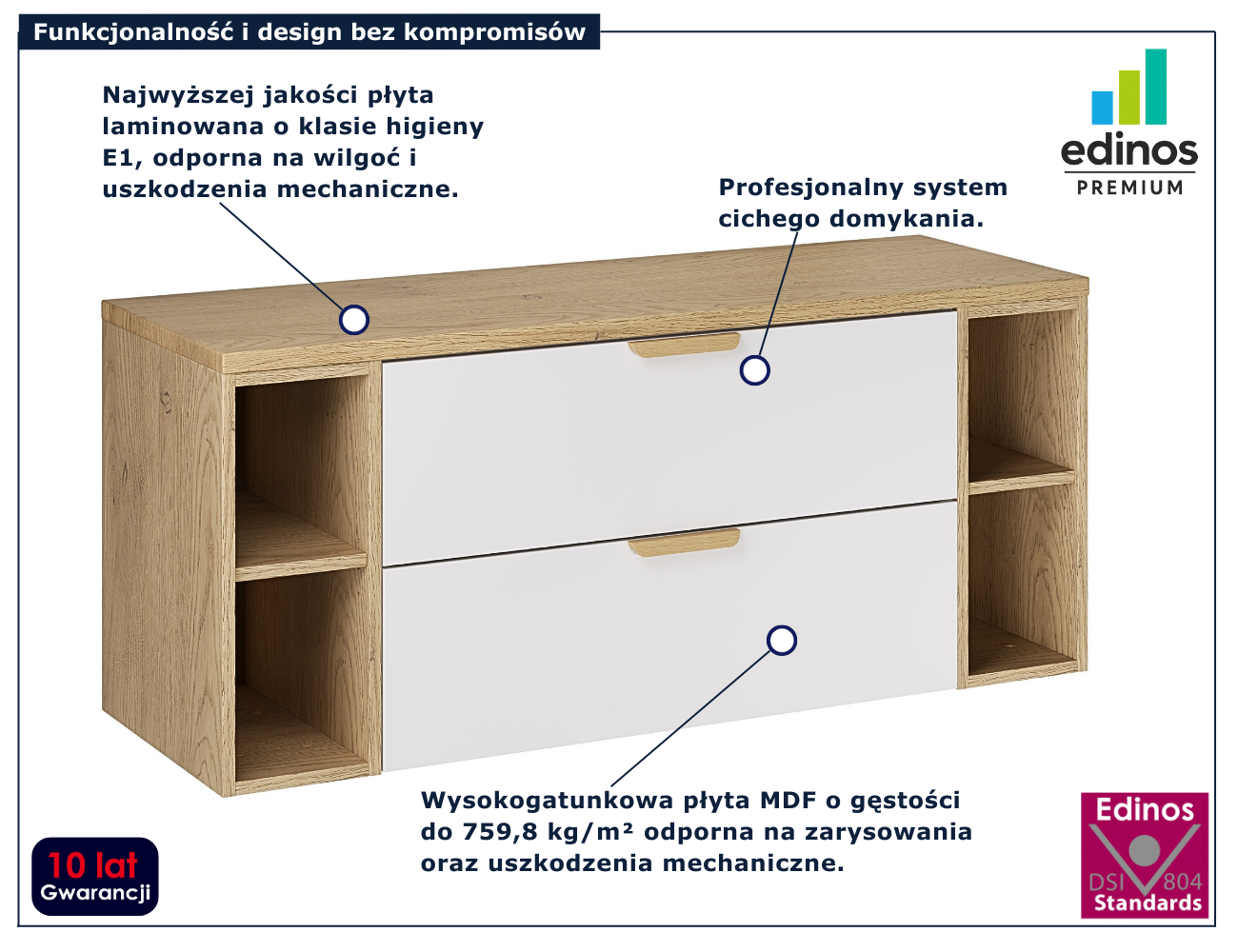 Nowoczesna biała szafka pod umywalkę Verdessa 9X