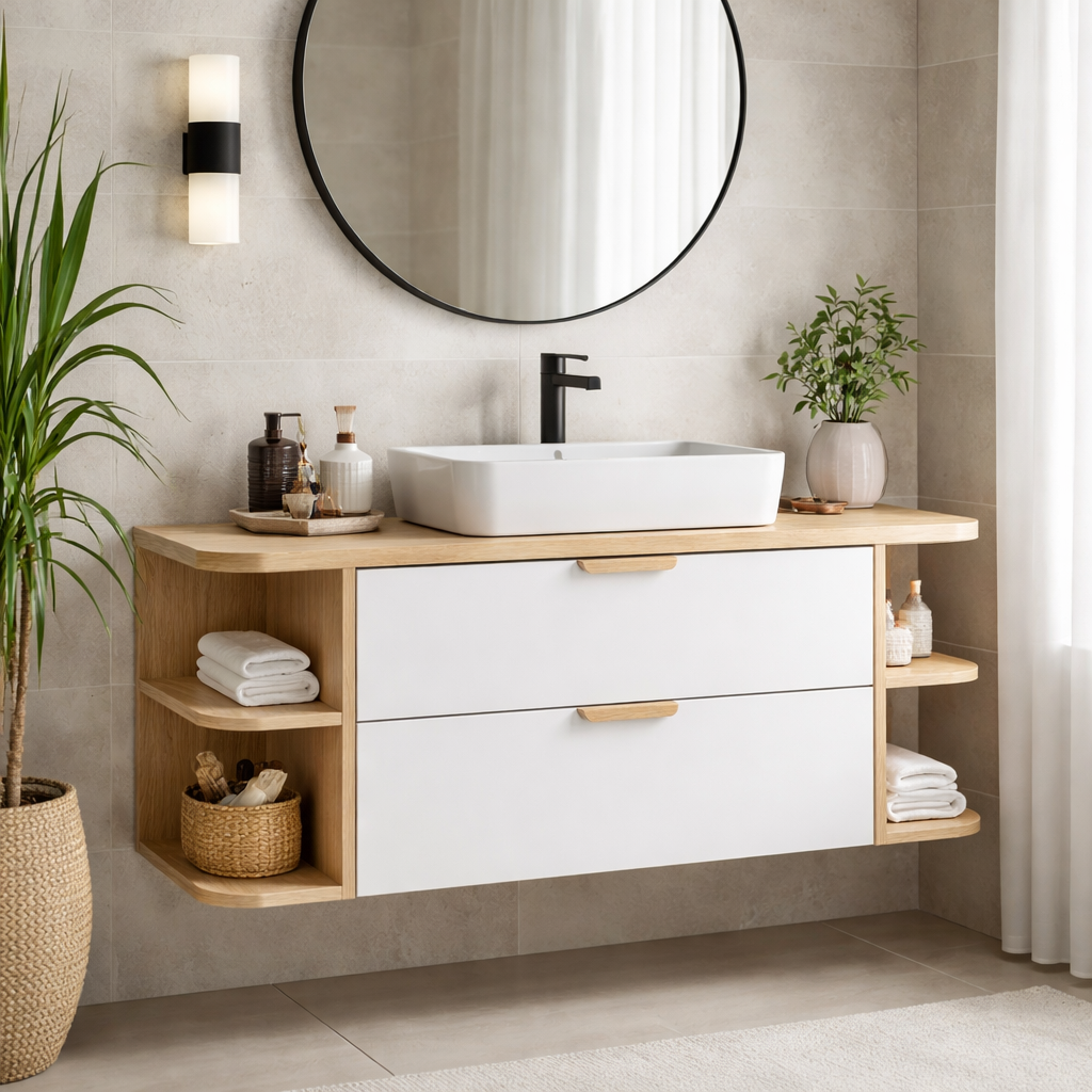 Aranżacja łazienki z kolekcją mebli łazienkowych Verdessa 