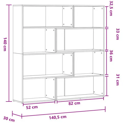 Szczegółowe zdjęcie nr 5 produktu Otwarty regał narożny dąb artisan - Zorpa