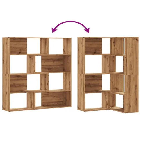 Szczegółowe zdjęcie nr 4 produktu Otwarty regał narożny dąb artisan - Zorpa