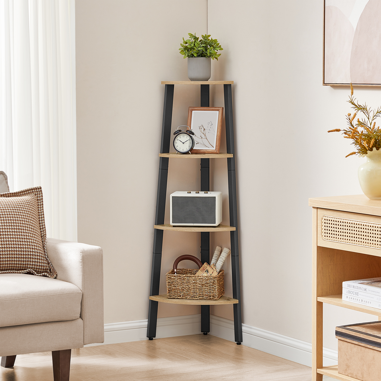 Wnetrze z wykorzystaniem regalu dab artisan