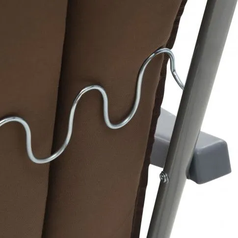 Metalowa konstrukcja brązowego krzesła ogrodowego Noel