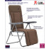 Zestaw brązowych składanych krzeseł ogrodowych Noel infografika