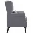 Szczegółowe zdjęcie nr 5 produktu Ciemnoszary fotel uszak - Charlene