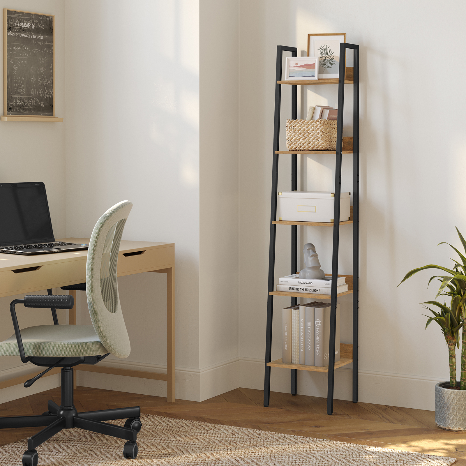 Aranżacja wnętrza z regałem