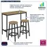 infografika zestawu stolik i dwa taborety Vega 4X