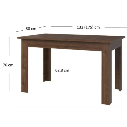 Szczegółowe zdjęcie nr 7 produktu Stół z rozkładanym blatem brązowy dąb - Samar 11X