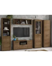 Klasyczny komplet mebli do salonu dąb lefkas - Aiken 13X w sklepie Edinos.pl