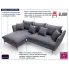 Ciemnografitowa kanapa narożna Pessio 4X