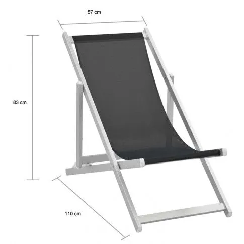 Szczegółowe zdjęcie nr 8 produktu Składane leżaki plażowe Landix - czarne