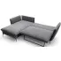 Rozłożona kanapa narożna Pessio 5X ciemny szary