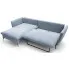 Rozkładana szaroniebieska kanapa narożna Pessio 5X