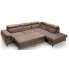 Rozłożony narożnik z funkcją spania Revioni 3X brązowy