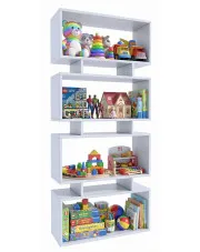 Biały ażurowy regał na zabawki - Arancis w sklepie Edinos.pl