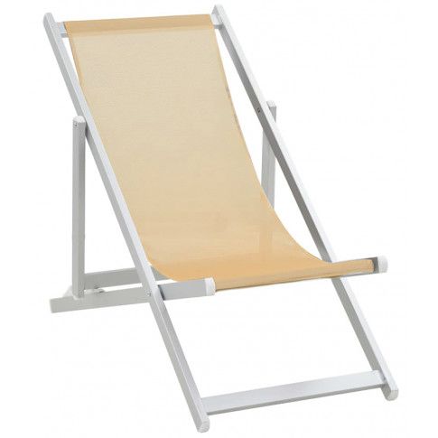 Fotografia Komplet krzeseł plażowych Strand - kremowe z kategorii Fotele i leżaki ogrodowe