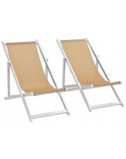Komplet krzeseł plażowych Strand - kremowe w sklepie Edinos.pl
