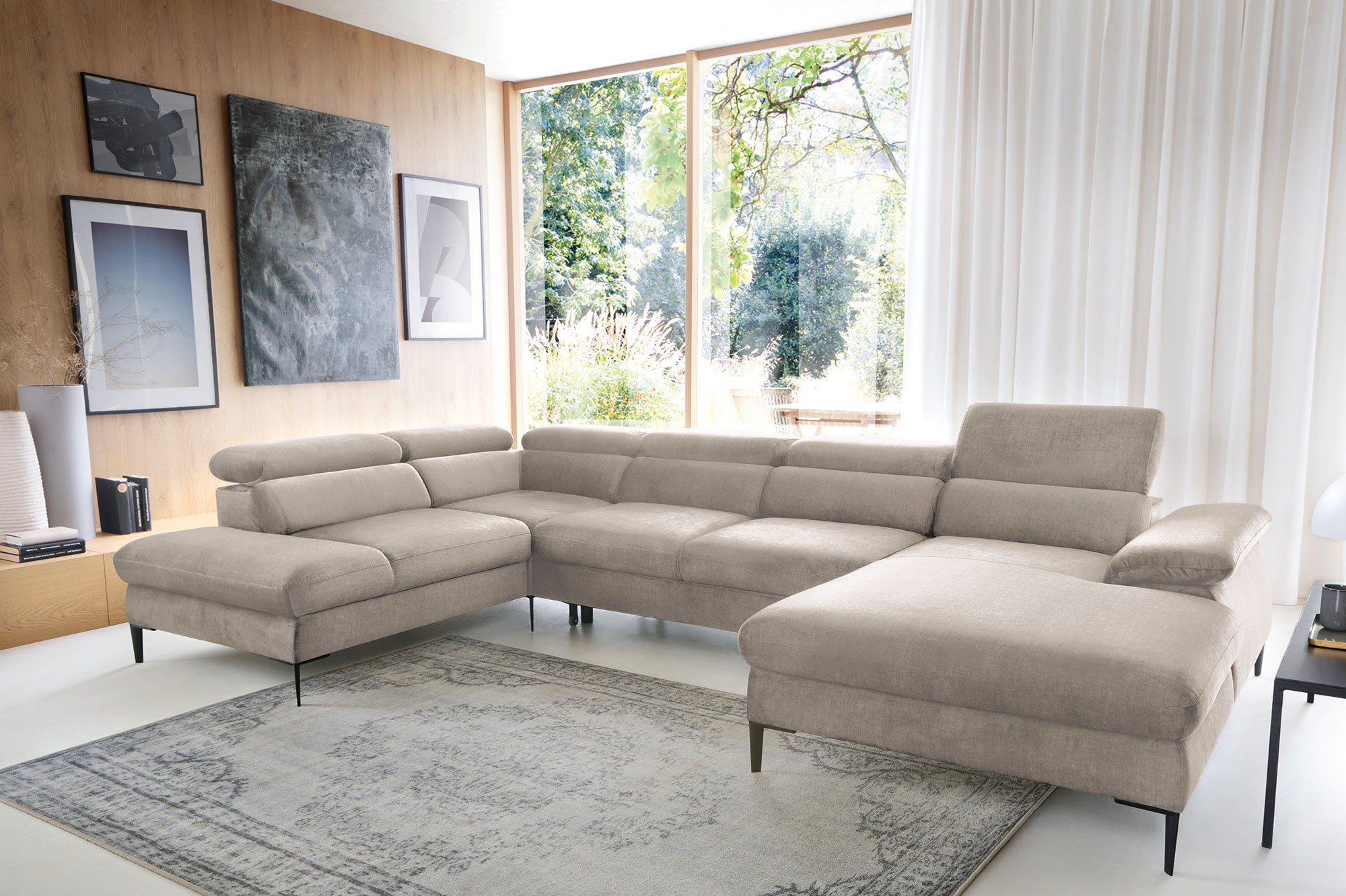 Wnętrze z wykorzystaniem bezowego naroznika u Perioz