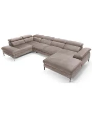 Ciemnobeżowy narożnik U z pojemnikiem - Perioz w sklepie Edinos.pl