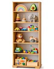 Wysoki regał na zabawki 70 cm dąb craft złoty - Aneris 4X w sklepie Edinos.pl