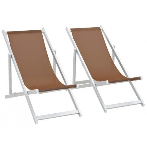 Zdjęcie produktu Składane krzesła plażowe Strand - brąz.
